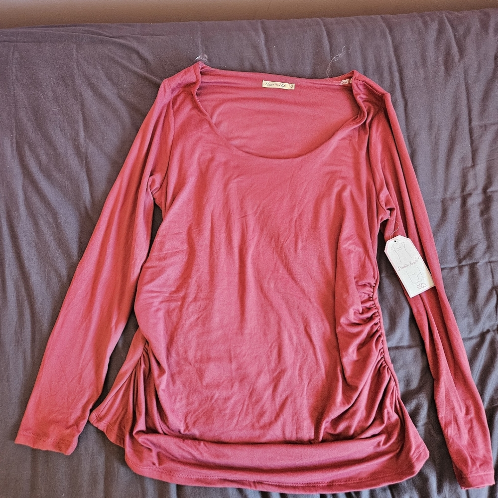 Hart and Hips Long sleeve maternity shirt